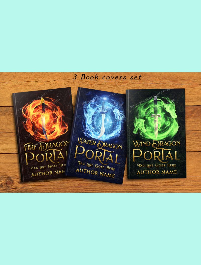 Dragon Portal 3 book covers Set