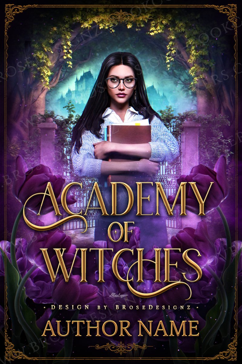 Academy of witches-witch fantasy Premade book cover