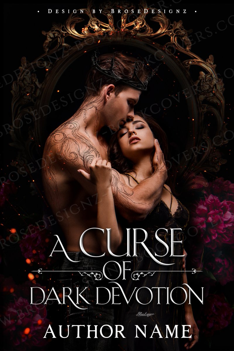 A curse of dark devotion- Fantasy Romance Premade book cover