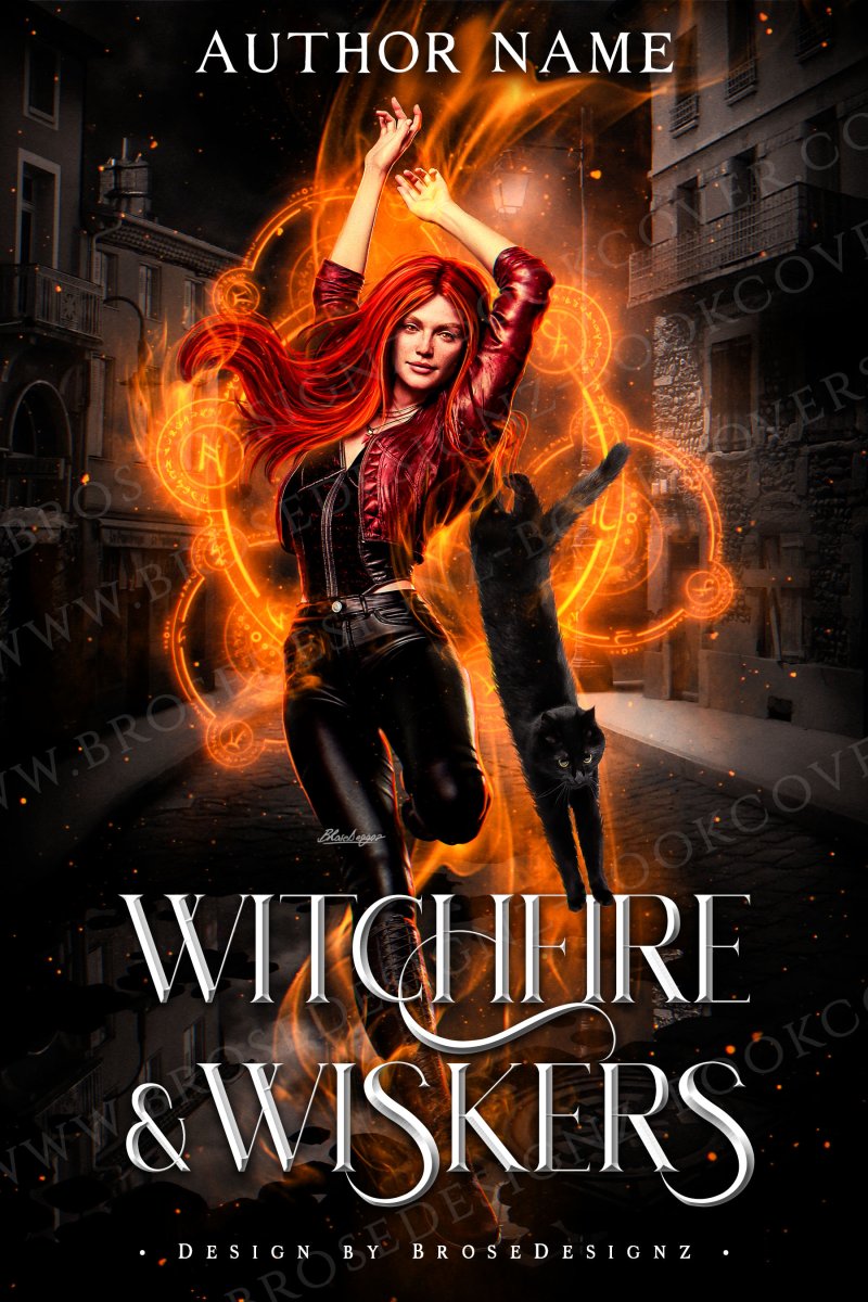 Witchfire and Wiskers-Witch fantasy book cover