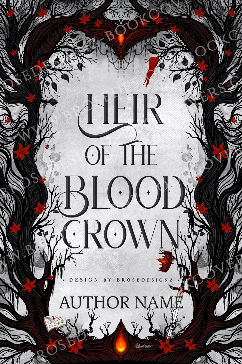 Heir of the blood crown -Fantasy Premade book cover