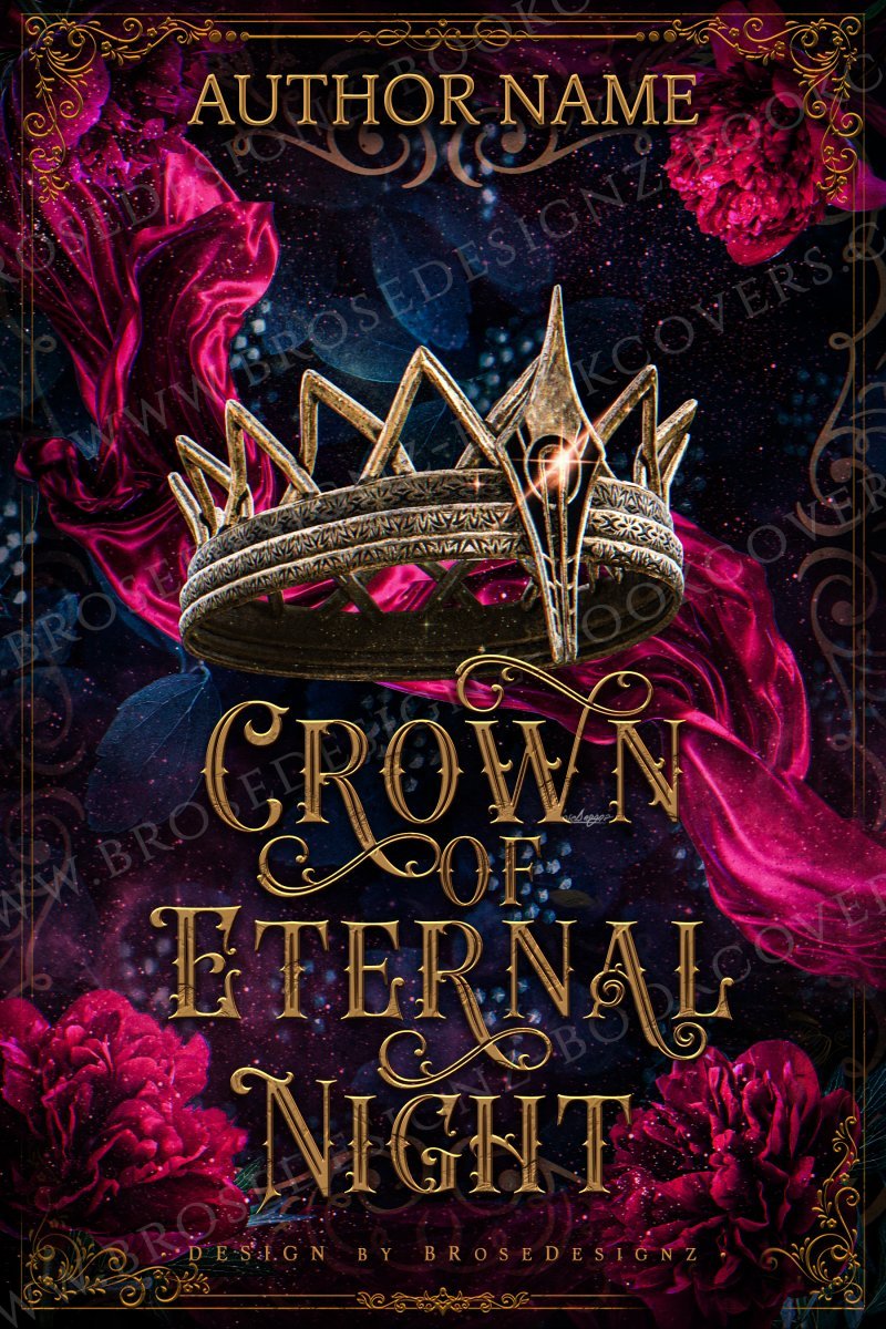 Crown of eternal Night-Fantasy symbol Premade book cover