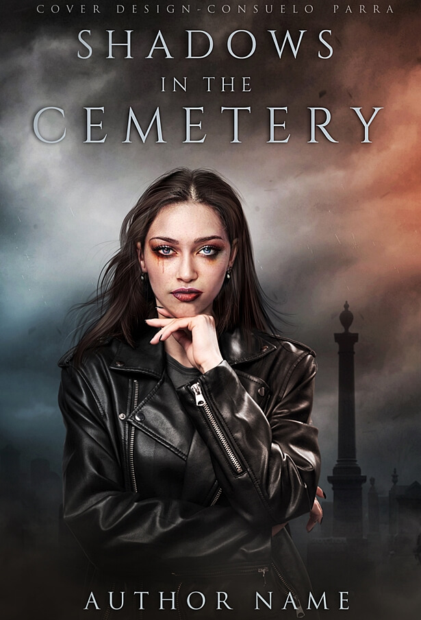 Shadow in the cemetery