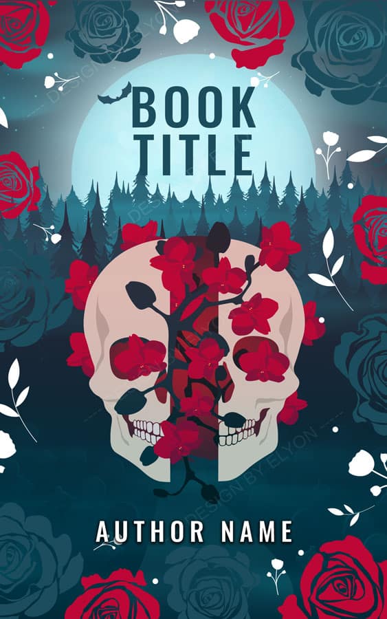 Skull in flowers