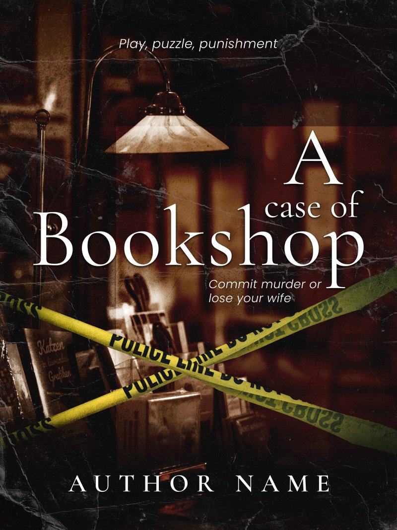 Premade Dark Academia Thriller Book Cover – Cozy Mystery | Vintage Suspense & Crime Fiction