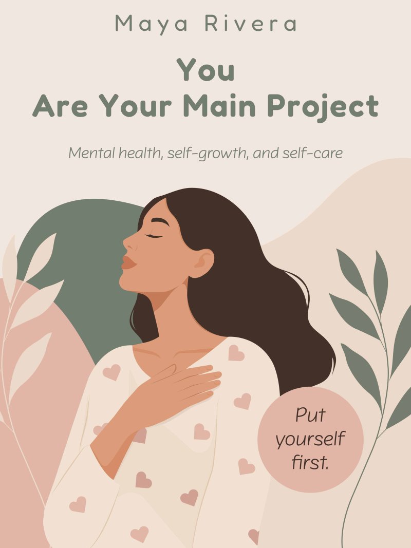 Minimalist 2D Flat Vector Illustrated Self-Help & Non-Fiction Book Cover