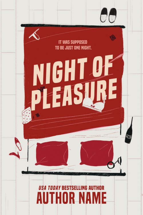 Illustrated Romance Book Cover | Night of Pleasure