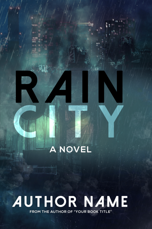 Cyberpunk Book Cover – Rain City